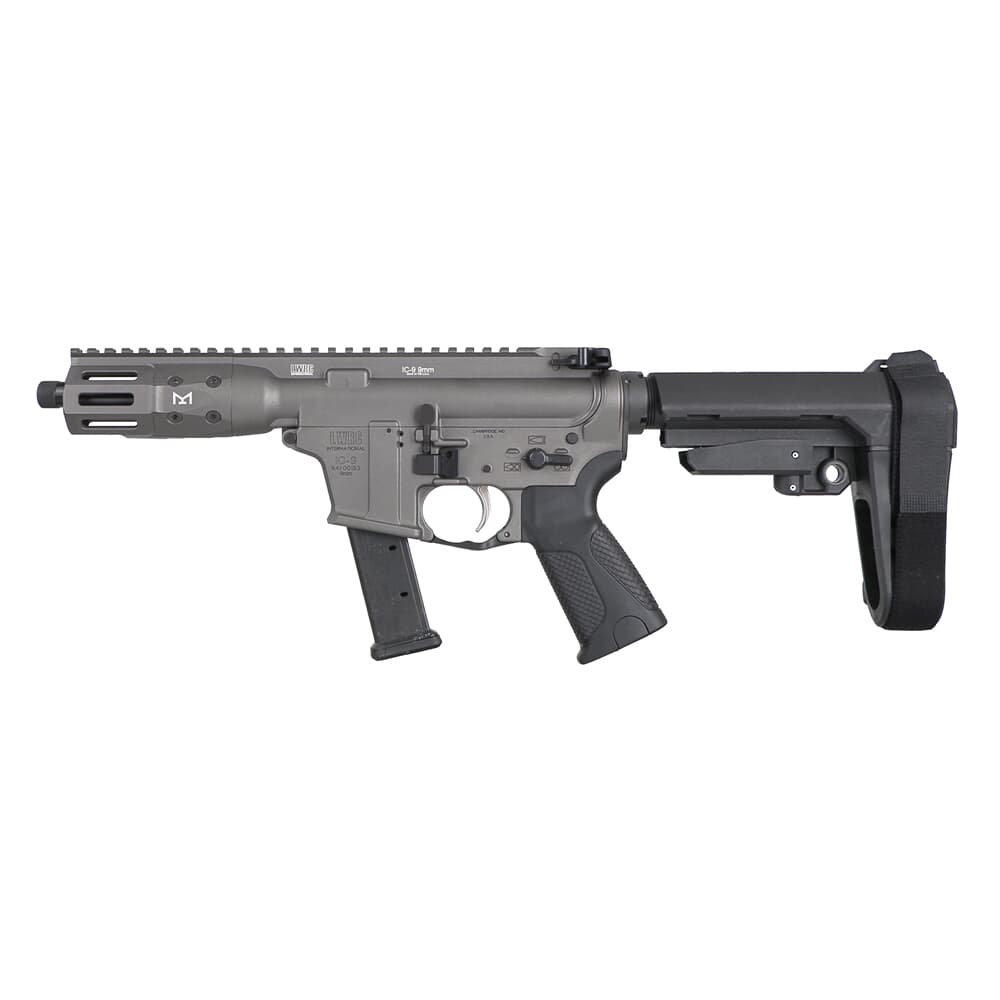 LWRC IC-9 9mm 8.5" 1:10" 1/2x28 Tungsten Grey Short Barreled Rifle (NFA) ICR9TG8S