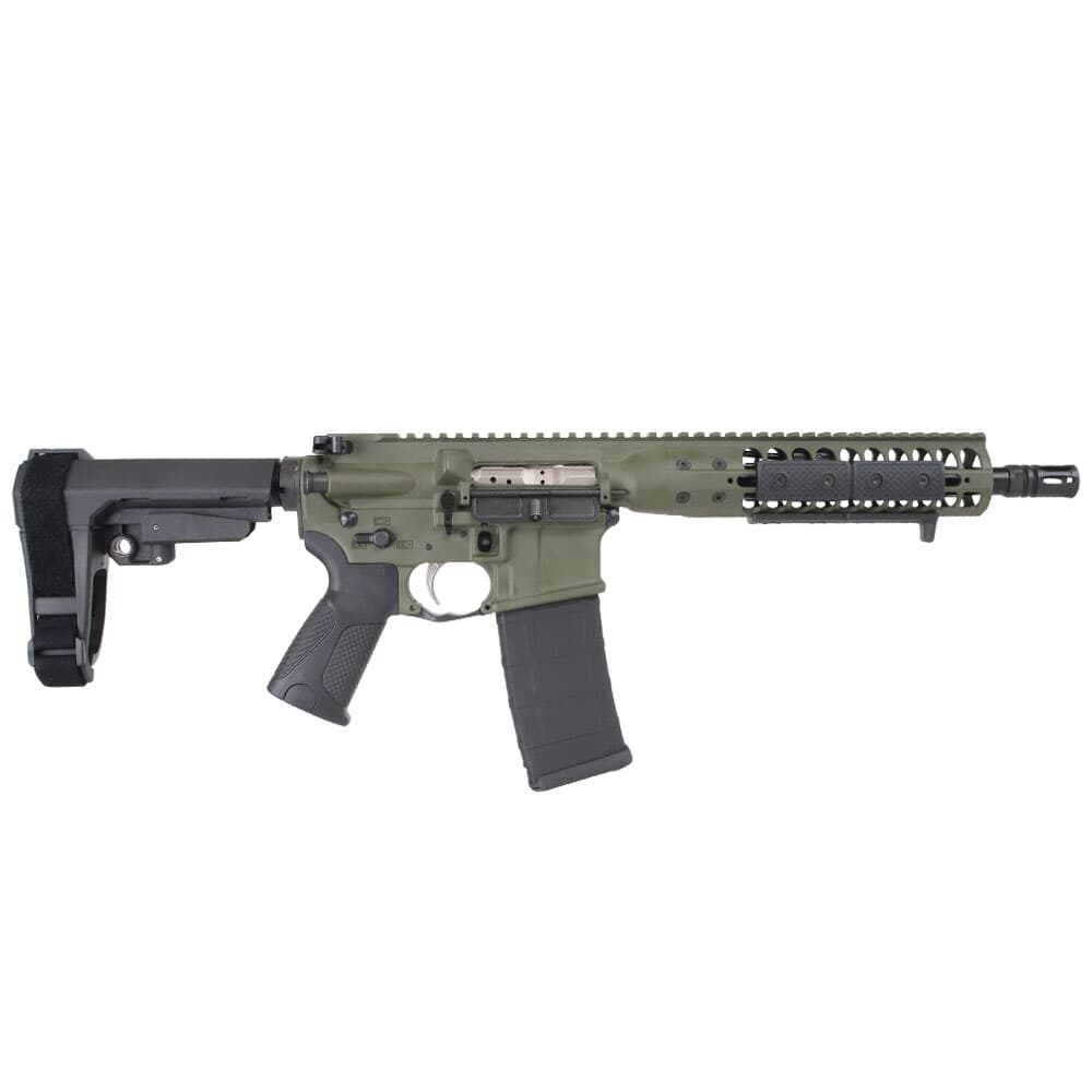 LWRC ICDI Direct Impingement .300 Blackout 10.5&quot; 1:7&quot; 1/2x28 Bbl OD Green Pistol w/SBA3 Brace ICDIP3ODG10SBA3