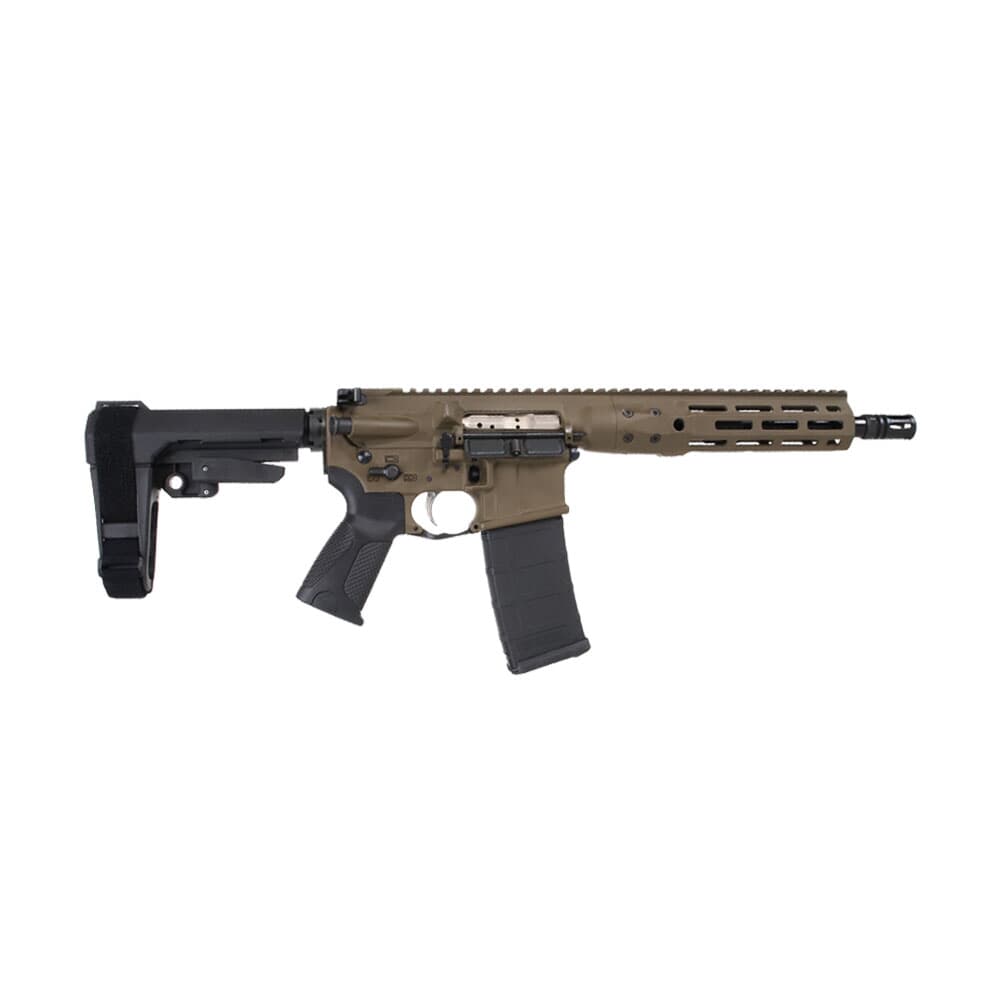 LWRC ICDI M-LOK Direct Impingement .300 Blackout 10.5&quot; 1:7&quot; 1/2x28 Bbl Patriot Brown Pistol w/SBA3 Brace ICDIP3PBC10MLSBA3