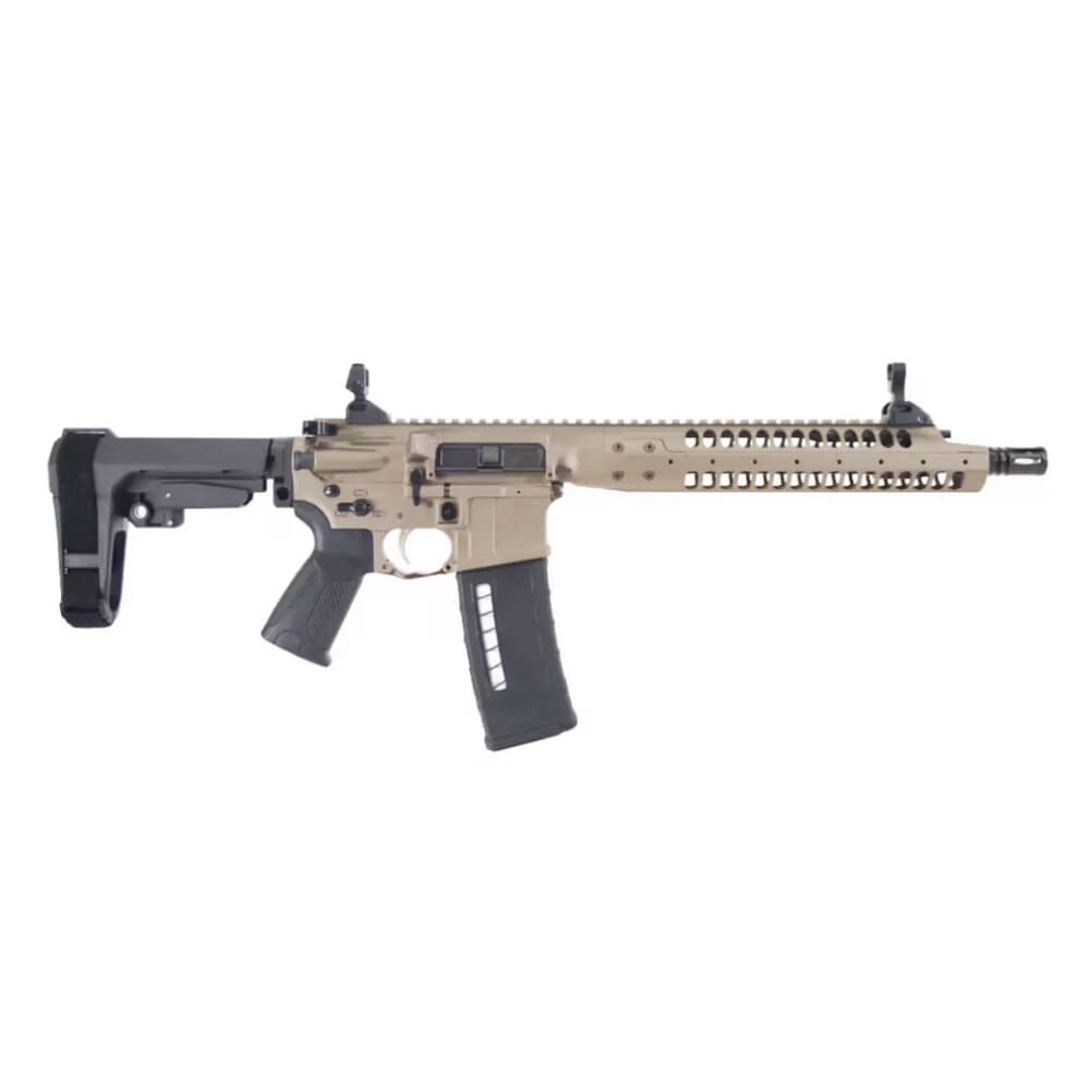LWRC SIX8-A5 6.8 SPC 10.5" 1:7" 1/2x28 Bbl OD Green Pistol w/SBA3 Brace SIX8A5PODG10SBA3