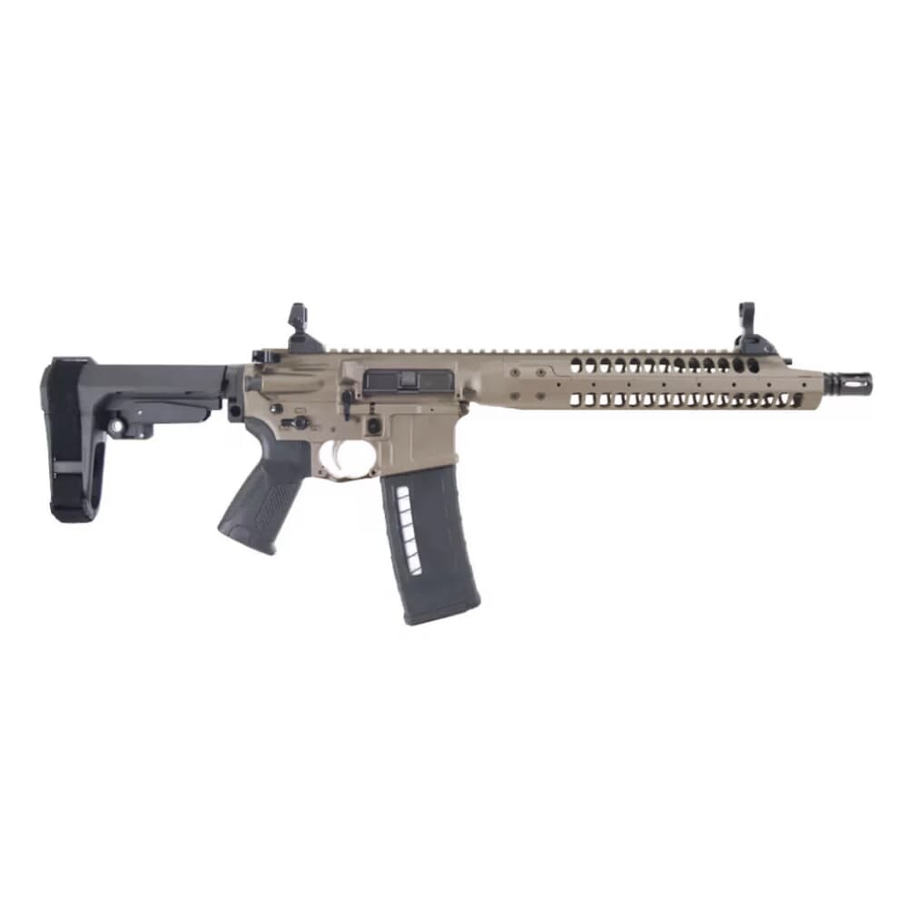 LWRC SIX8-A5 6.8 SPC 12.7&quot; 1:7&quot; 1/2x28 Bbl FDE Pistol w/SBA3 Brace SIX8A5PCK12SBA3