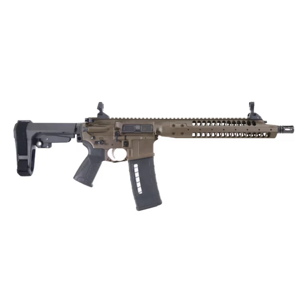LWRC SIX8-A5 6.8 SPC 10.5&quot; 1:7&quot; 1/2x28 Bbl Patriot Brown Pistol w/SBA3 Brace SIX8A5PPBC10SBA3