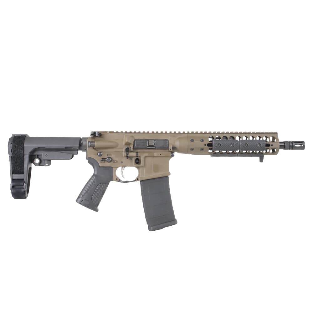 LWRC ICDI Direct Impingement .300 Blackout 10.5&quot; 1:7&quot; 1/2x28 Bbl Patriot Brown Pistol w/SBA3 Brace ICDIP3PBC10SBA3