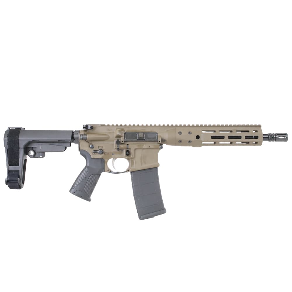 LWRC ICDI M-LOK Direct Impingement 5.56mm NATO 10.5&quot; 1:7&quot; 1/2x28 Bbl Patriot Brown Pistol w/SBA3 Brace ICDIP5PBC10SBA3ML