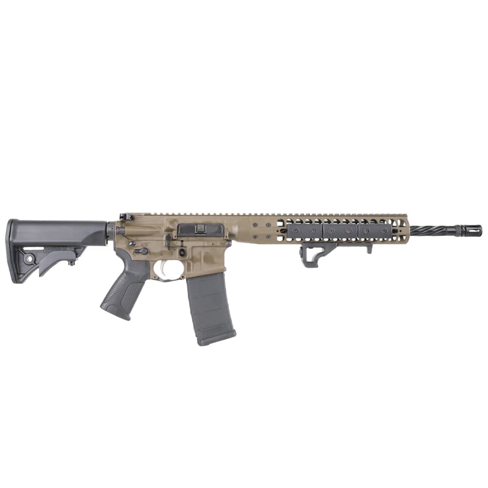 LWRC ICDI Direct Impingement 5.56mm NATO 16.1&quot; 1:7&quot; 1/2x28 Bbl Patriot Brown Rifle ICDIR5PBC16
