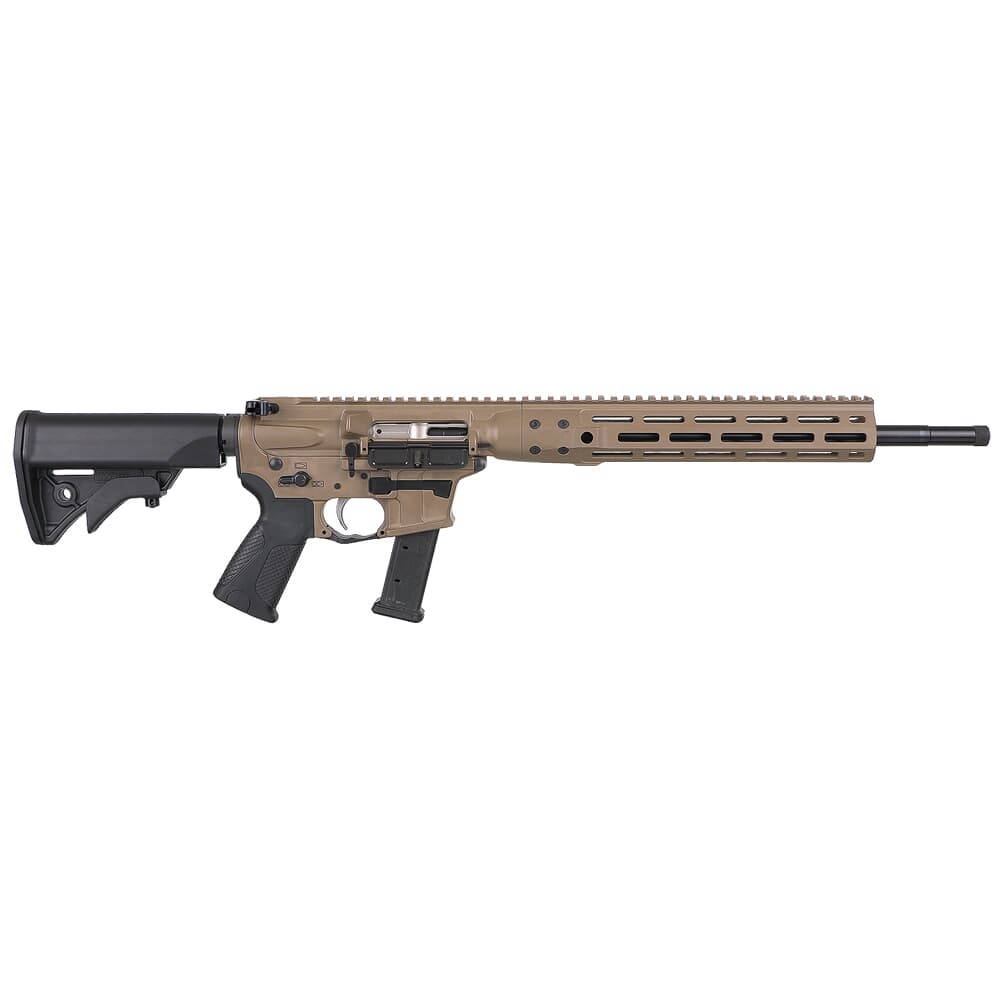 LWRC IC-9 Carbine 9mm 16&quot; 1:10&quot; 1/2x28 Bbl FDE Rifle ICR9CK16