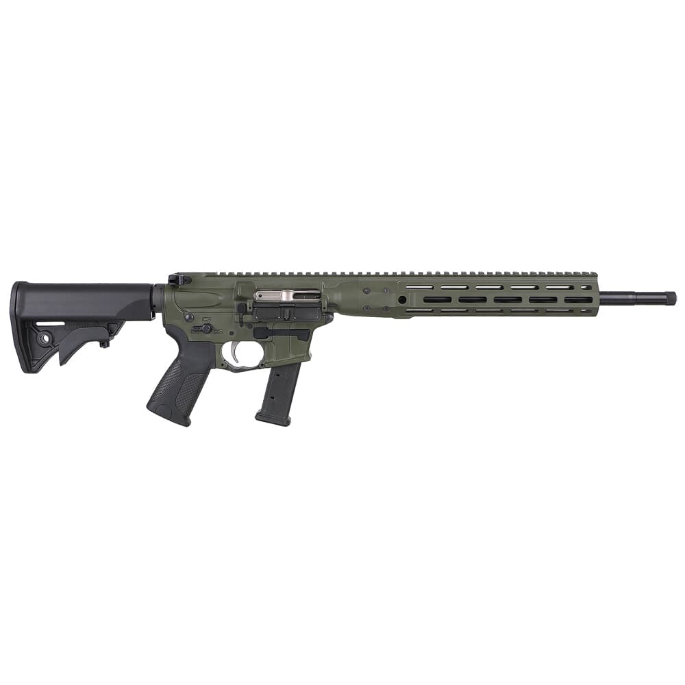LWRC IC-9 Carbine 9mm 16&quot; 1:10&quot; 1/2x28 Bbl OD Green Rifle ICR9ODG16