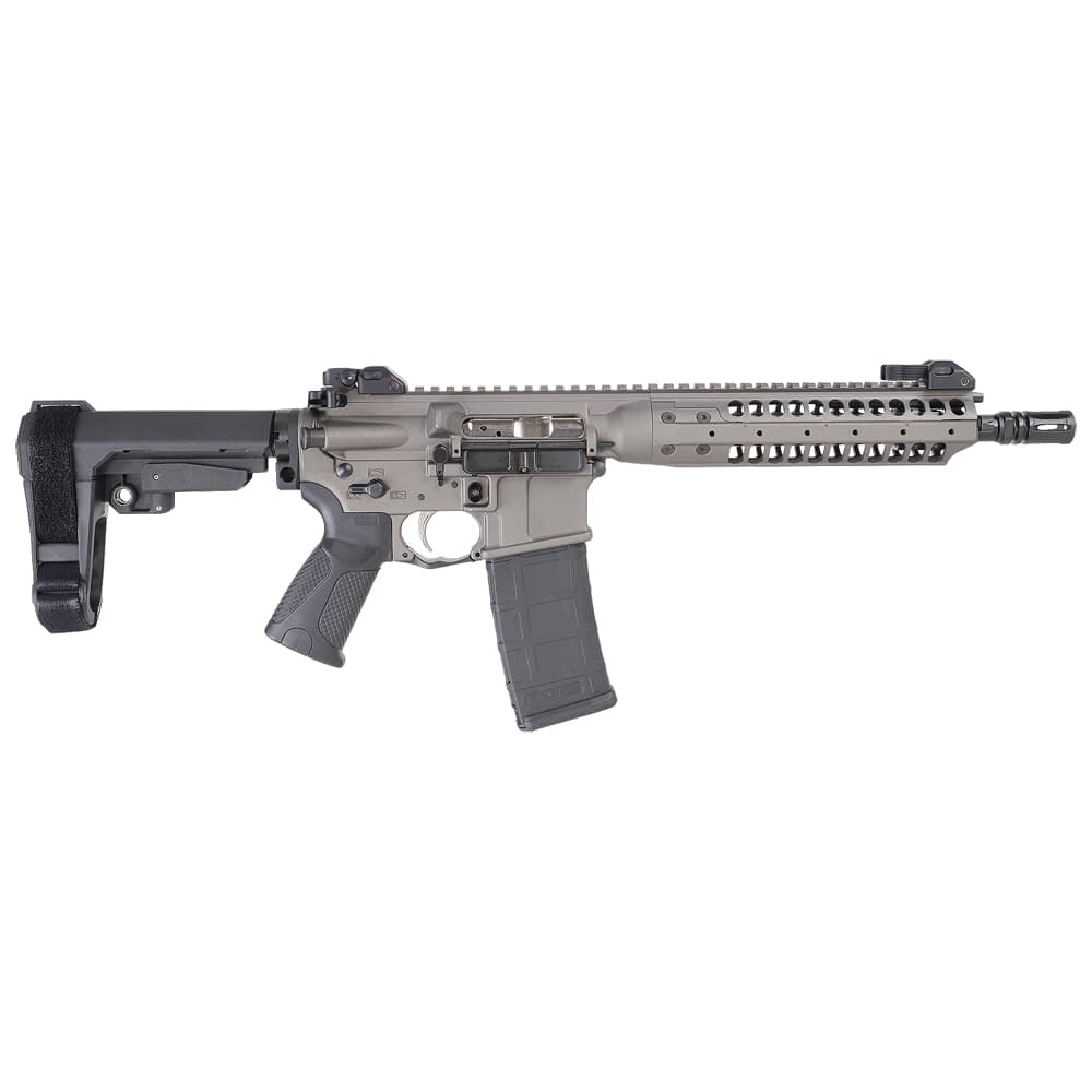LWRC IC-A5 .300 Blackout 10.5&quot; 1:7&quot; 1/2x28 Bbl Tungsten Grey Pistol w/SBA3 Brace ICA5P3TG10SBA3
