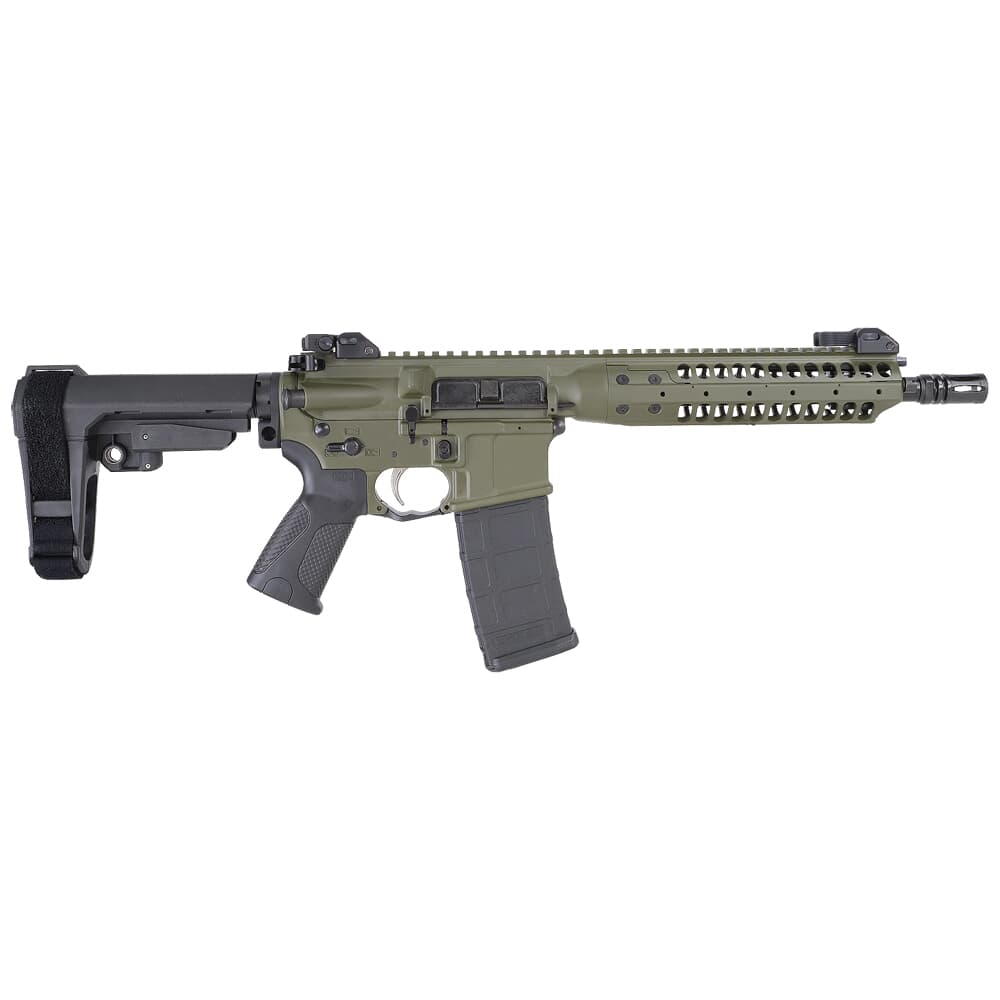 LWRC IC-A5 .300 Blackout 10.5&quot; 1:7&quot; 1/2x28 Bbl OD Green Pistol w/SBA3 Brace ICA5P3ODG10SBA3