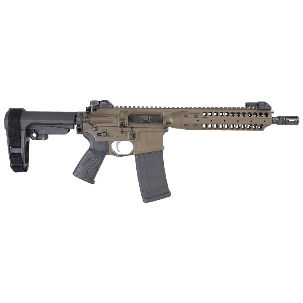 LWRC IC-A5 .300 Blackout 10.5&quot; 1:7&quot; 1/2x28 Bbl Patriot Brown Pistol w/SBA3 Brace ICA5P3PBC10SBA3