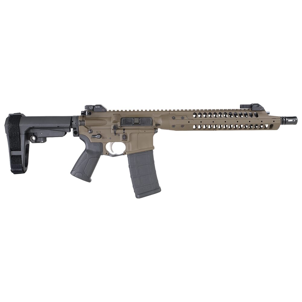 LWRC IC-A5 5.56mm NATO 12.7" 1:7" 1/2x28 Bbl Patriot Brown Pistol w/SBA3 Brace ICA5P5PBC12SBA3