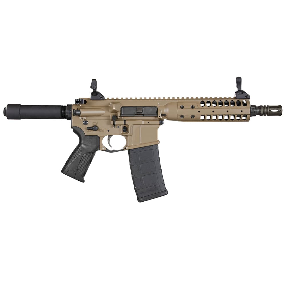LWRC IC-PSD 5.56mm NATO 8.5&quot; 1:7&quot; 1/2x28 Bbl FDE Personal Security Detail Pistol ICPSDPR5CK8