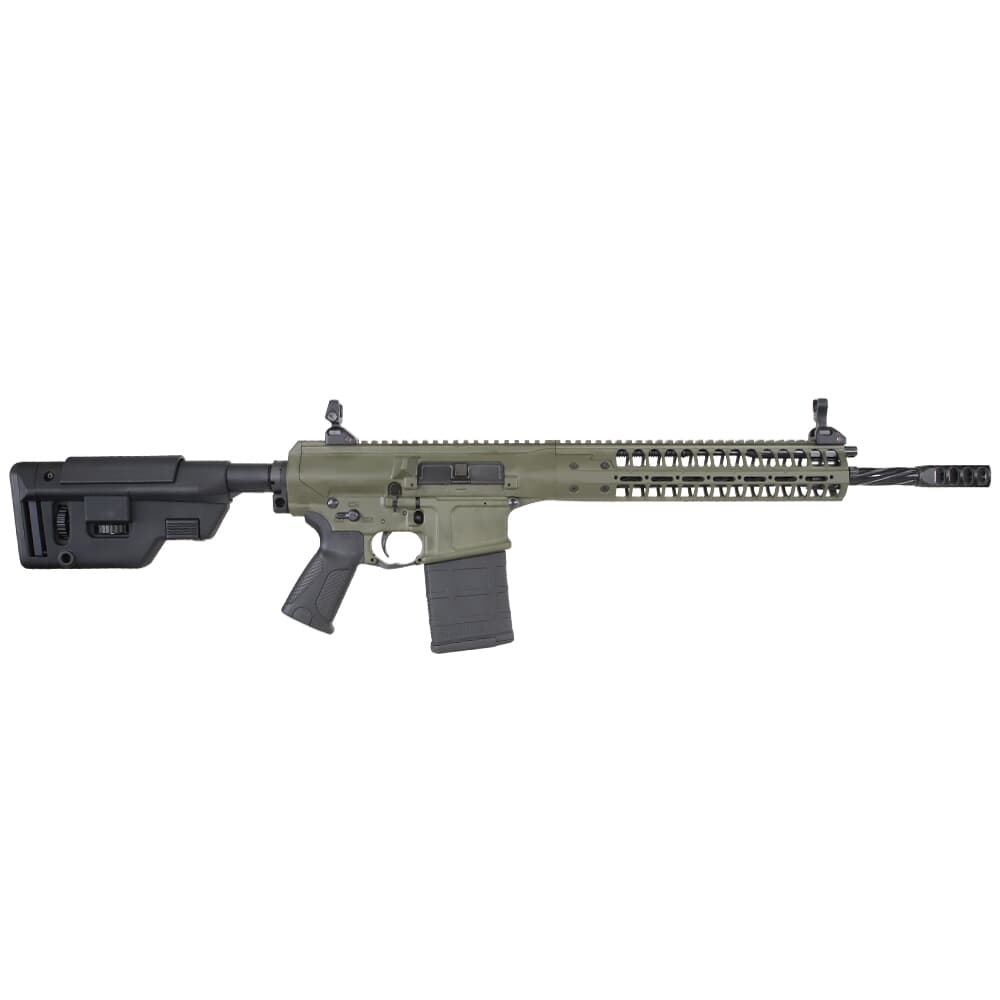 LWRC REPR MKII 7.62x51 16.1&quot; 1:10&quot; 5/8x24 Spiral Fluted Bbl OD Green Side Charge Rifle REPRMKIIR7ODGF16SC