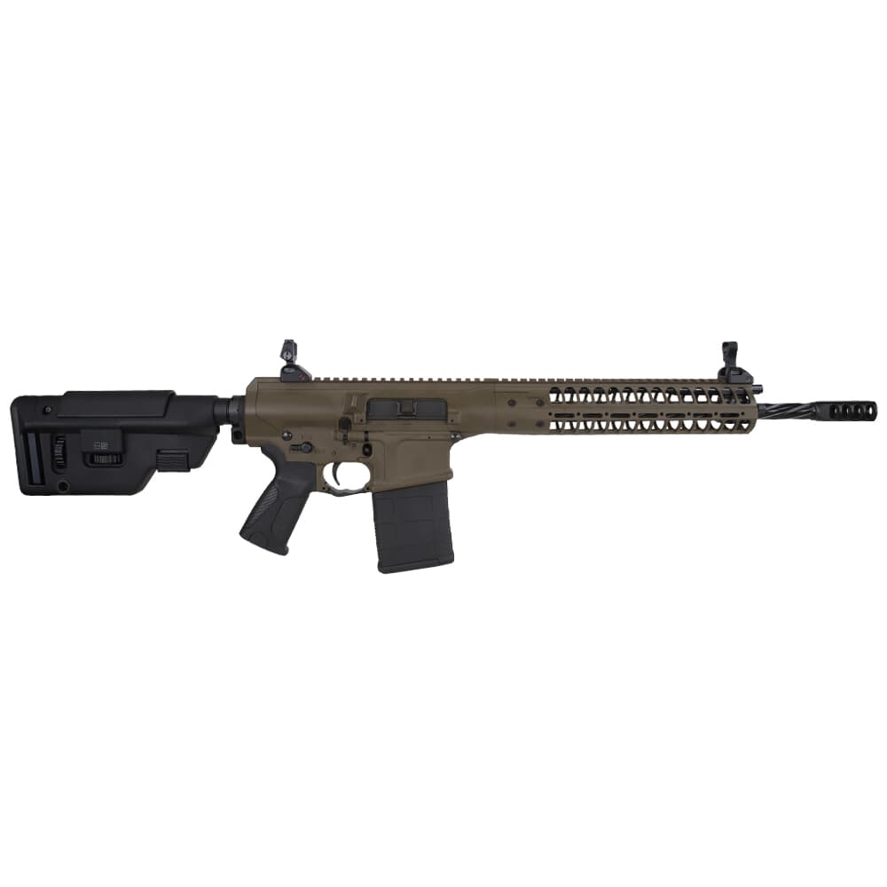 LWRC REPR MKII 7.62x51 16.1&quot; 1:10&quot; 5/8x24 Spiral Fluted Bbl Patriot Brown Side Charge Rifle REPRMKIIR7PBCF16SC
