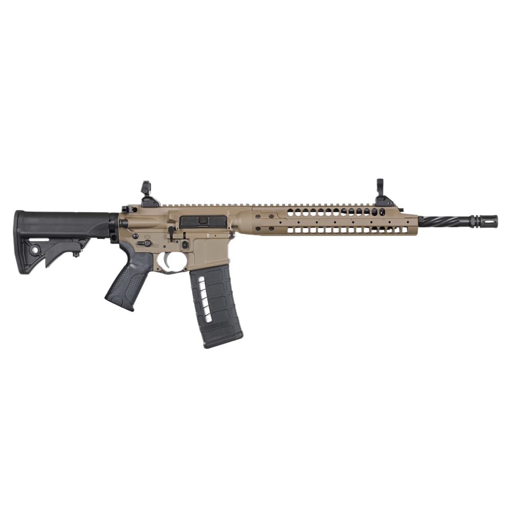 LWRC SIX8-A5 6.8 SPC 16.1&quot; 1:10&quot; 5/8x24 Bbl FDE CA Compliant Rifle SIX8A5RCK16CAC