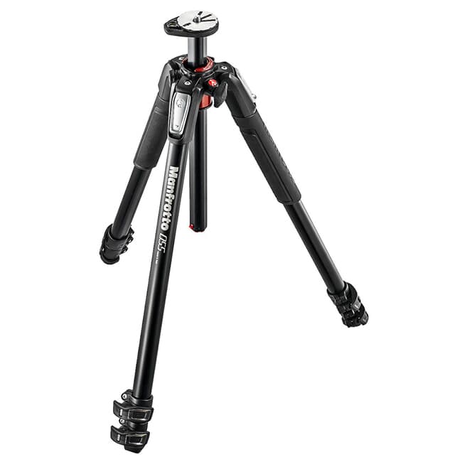 Manfrotto 055 Aluminum 3 Section Photo Tripod w/ Horizontal Column MT055XPRO3