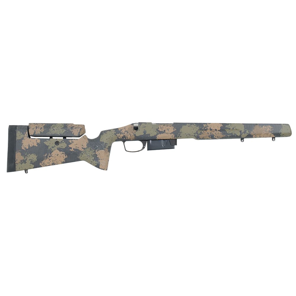Manners Elite Carbon T6A Rem 700 SA DBM #7 Contour Adj Cheek - 2 front studs - Black Forest