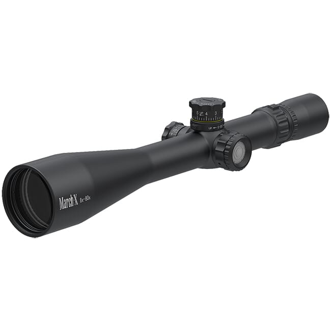March X Tactical 8-80x56 MTR-FT Reticle 1/8MOA Illuminated Riflescope D80V56TI