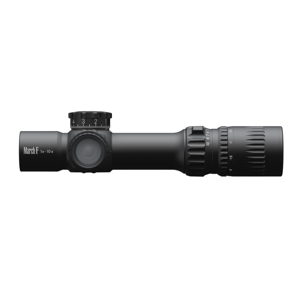 March FX Shorty 1-10x24mm FFP DR-TR1F Reticle 0.1MIL 6Level Illum Riflescope D10SV24FDIMLN34-DR-TR1F