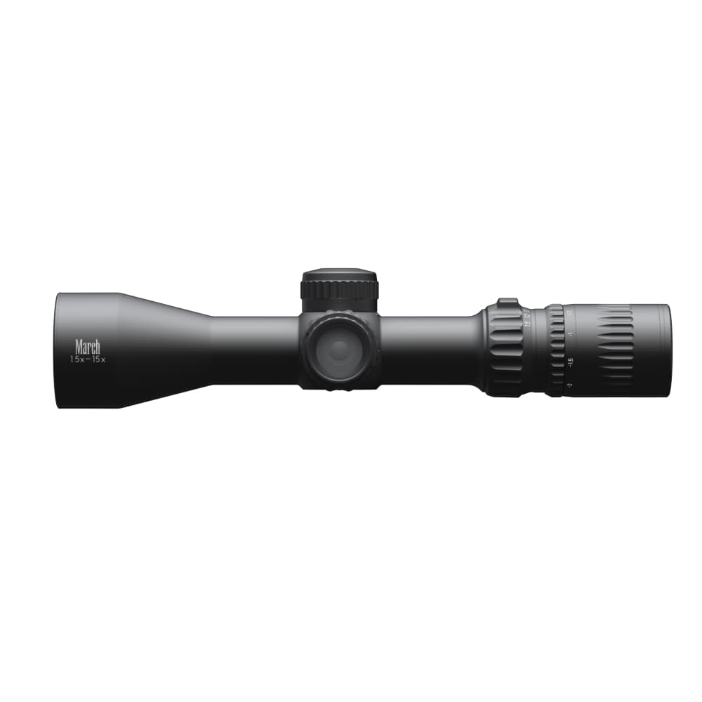 March Compact 1.5-15x42mm SFP MTR-4 Reticle 1/4MOA 6Level Illum Riflescope D15V42I-MTR-4