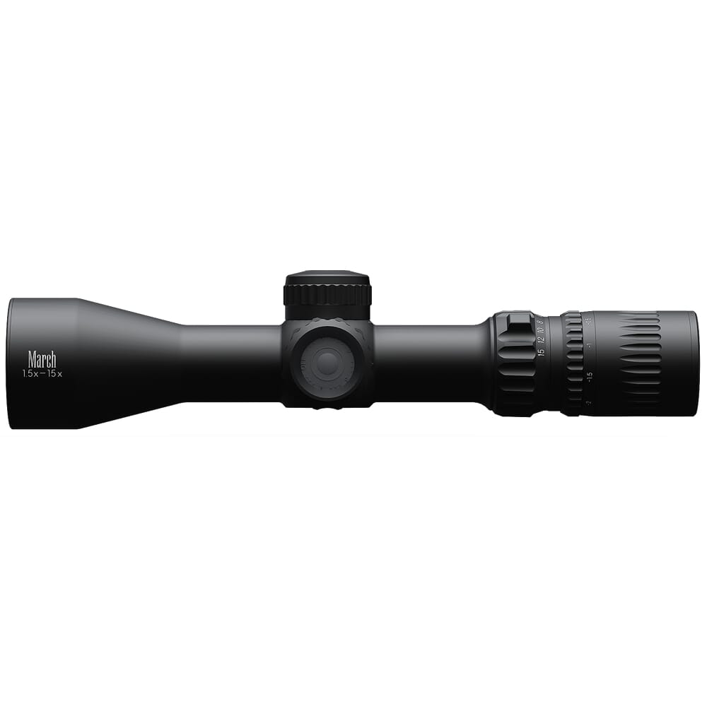 March Compact 1.5-15x42mm MML Reticle 0.1MIL Illuminated Riflescope D15V42IML-MML