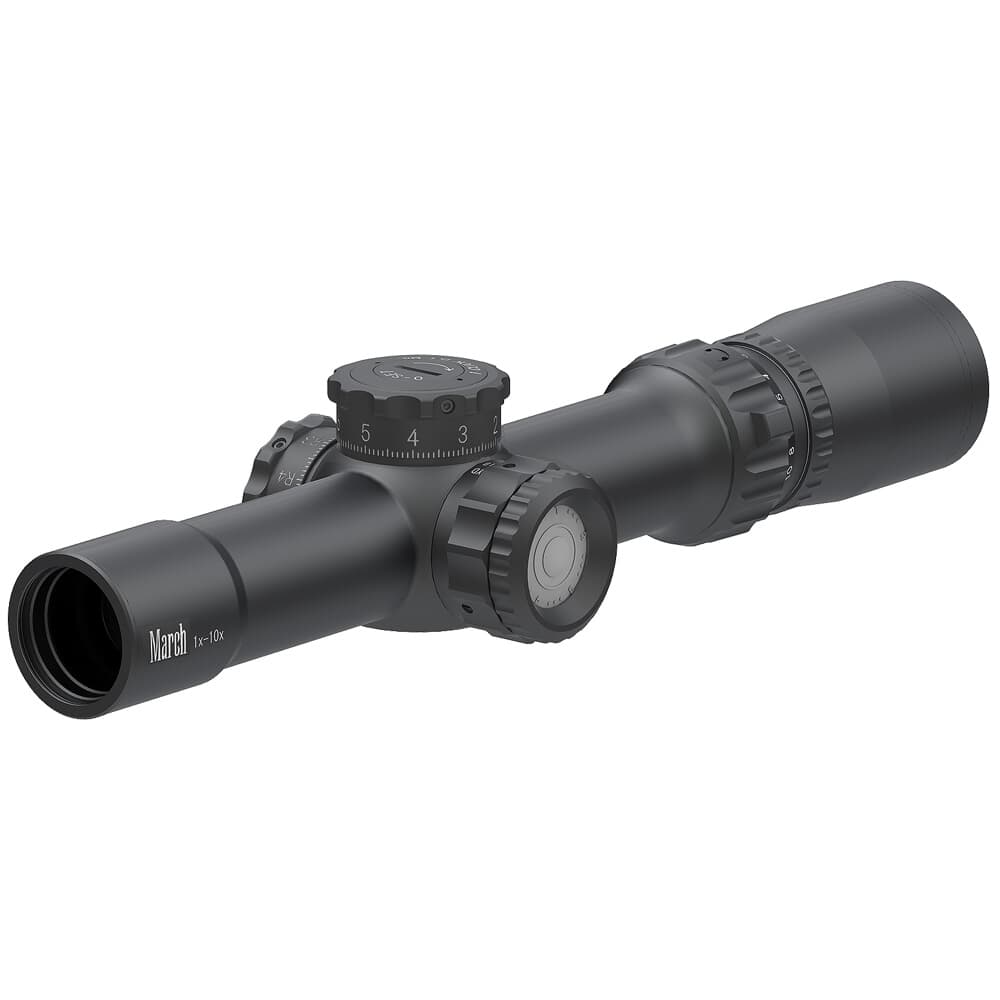 March Compact Tactical 1-10x24mm SFP MML Reticle 0.1MIL 6Level Illum Riflescope D10V24TIML-MML