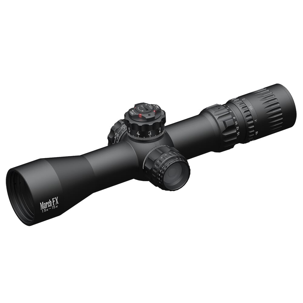 March F Tactical 1.5-15x42mm FML-4 Reticle 0.1MIL FFP Illuminated Riflescope w/Shuriken Dial Lock D15V42FIMLX