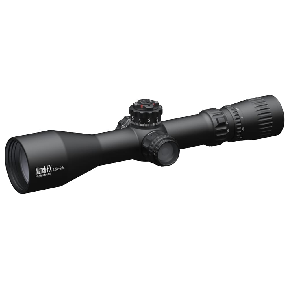 March FX Tactical 4.5-28x52mm FML-3 Reticle 0.1MIL FFP Illuminated Riflescope w/Shuriken Dial Lock D28HV52WFIMLX-FML-3