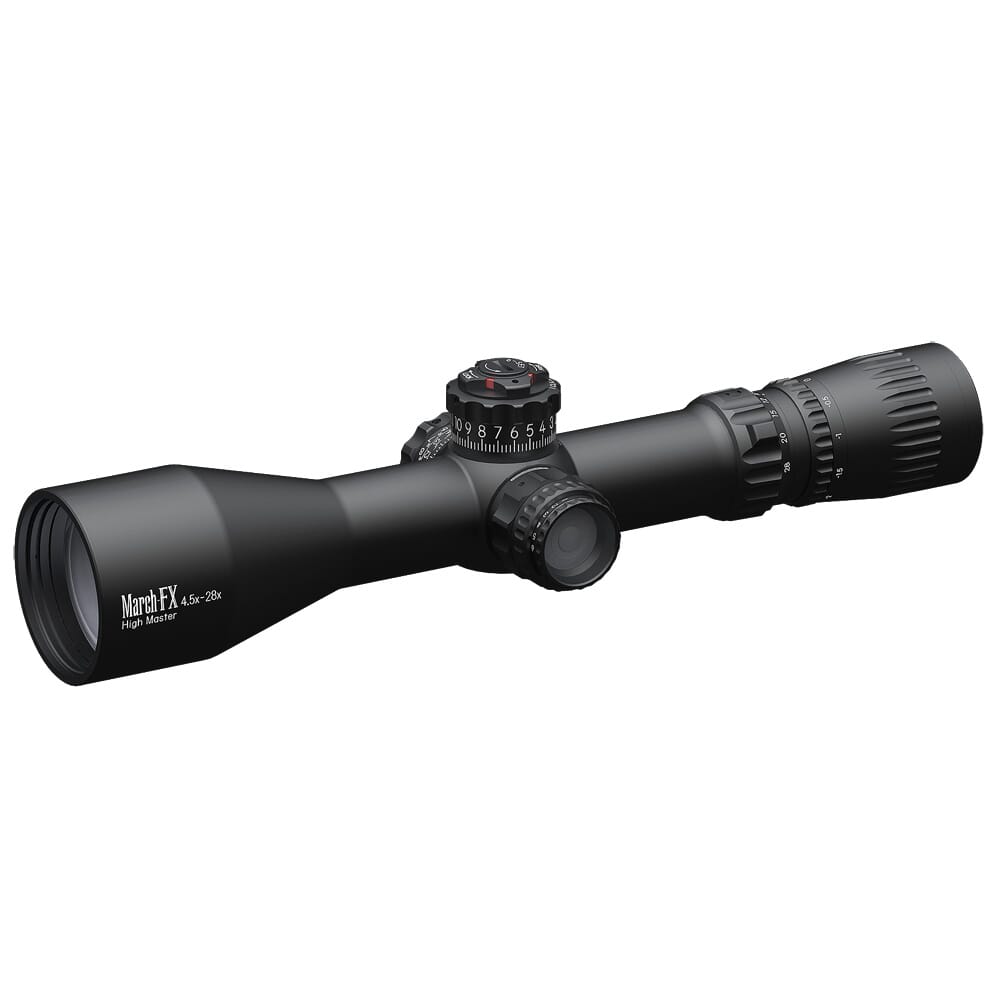 March FX Tactical 4.5-28x52mm FMA-3 Reticle 1/4 MOA FFP Illuminated Riflescope w/Shuriken Dial Lock D28HV52WFIMAX