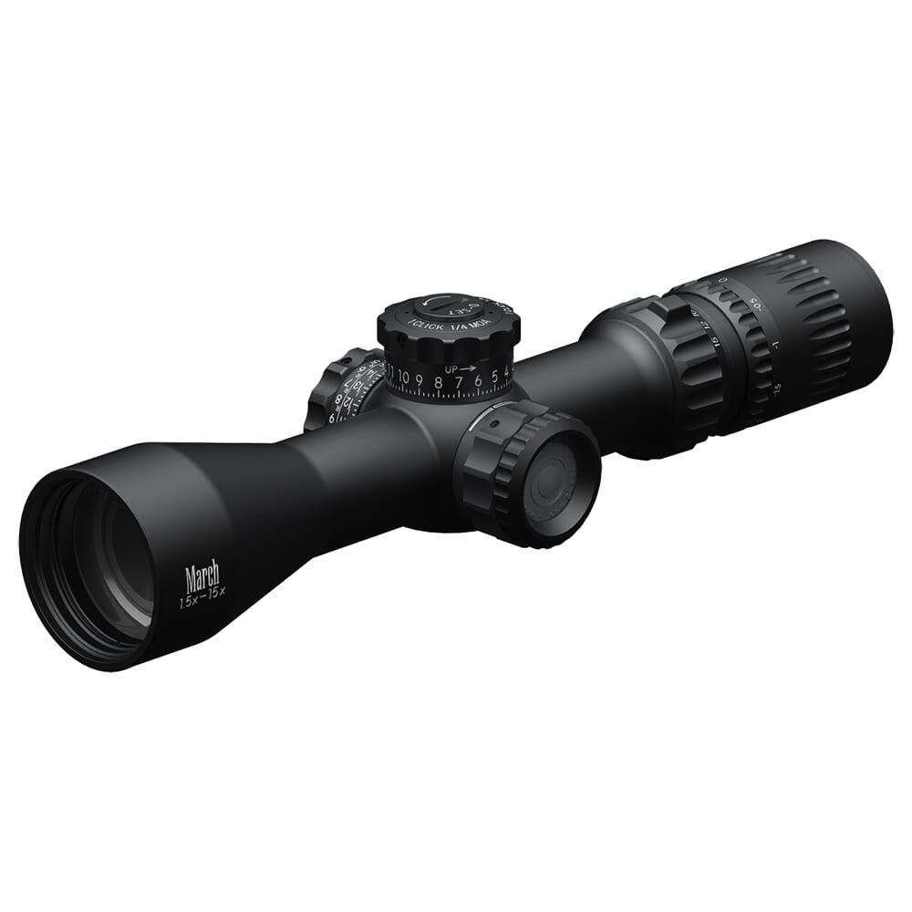 Like New March Tactical 1.5-15x42mm MTR-5 Reticle 1/4MOA Illuminated Riflescope D15V42TI-MTR-5