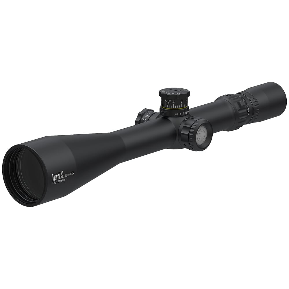 March X "High Master" 10-60x56mm SFP MTR-FT Reticle 1/8MOA 6Level Illum Riflescope w/Middle Wheel D60HV56TI-MTR-FT