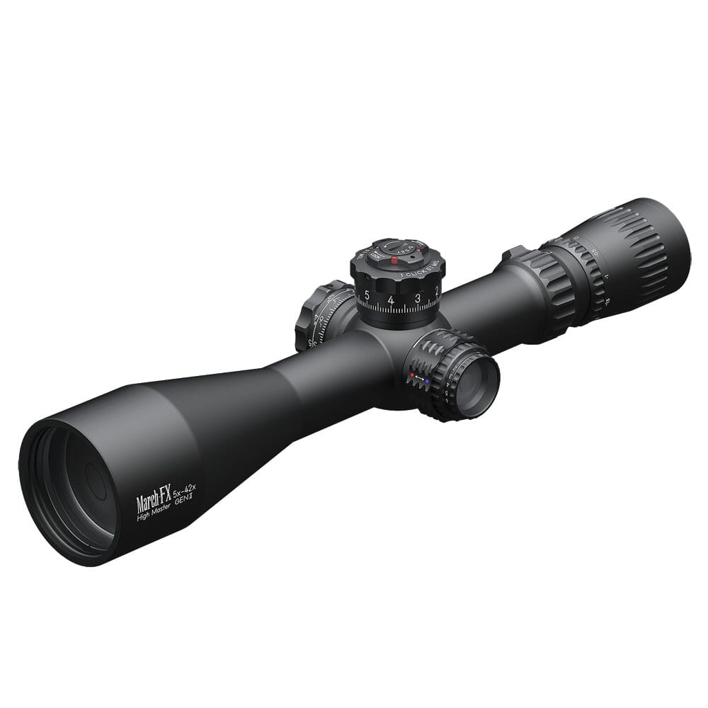 March FX Tactical 5-42x56mm G2 FFP FML-TR1 Reticle 0.1 MIL 6Level Illum Riflescope D42HV56WFIMLX-G2-FML-TR1