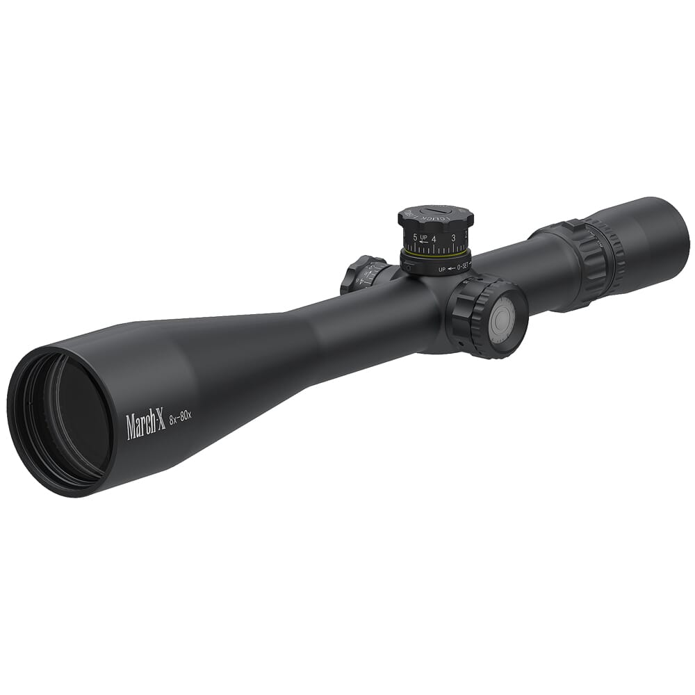March X Tactical 8-80x56mm SFP MTR-1 Reticle 1/8MOA 6Level Illum Riflescope w/Middle Wheel D80V56TI-MTR-1