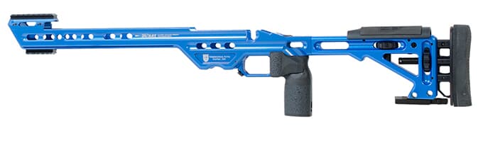 Masterpiece Arms Remington Short Action Left Hand NRA Blue BA Chassis
