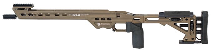 Masterpiece Arms BA Comp Chassis Rem700 SA LH Burnt Bronze