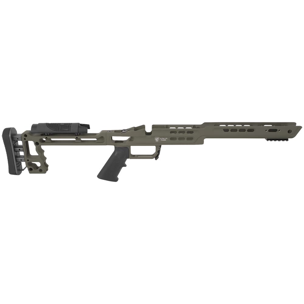 Masterpiece Arms Remington LA RH Mil Spec OD Green Ultra Lite Chassis ULCHASSISREMLA-ODG-21