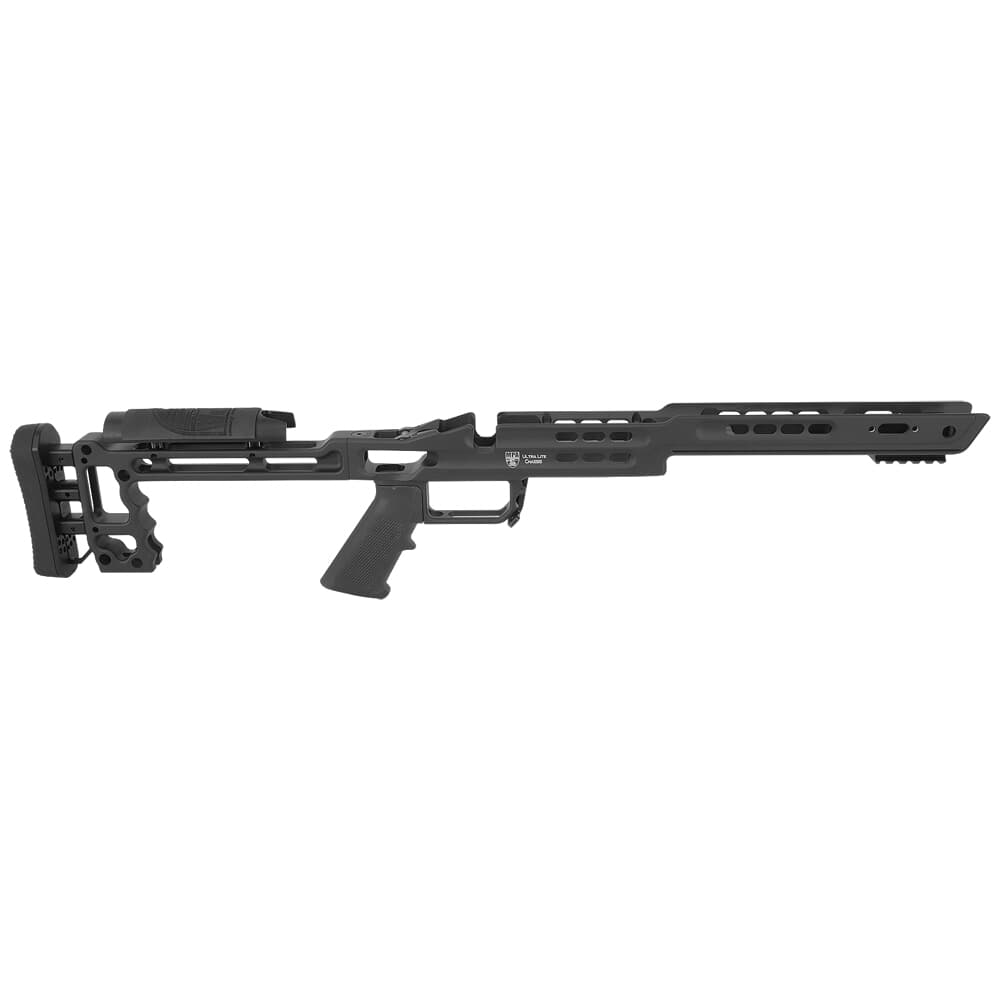 Masterpiece Arms Remington LA RH Black Ultra Lite Chassis ULCHASSISREMLA-BLK-21