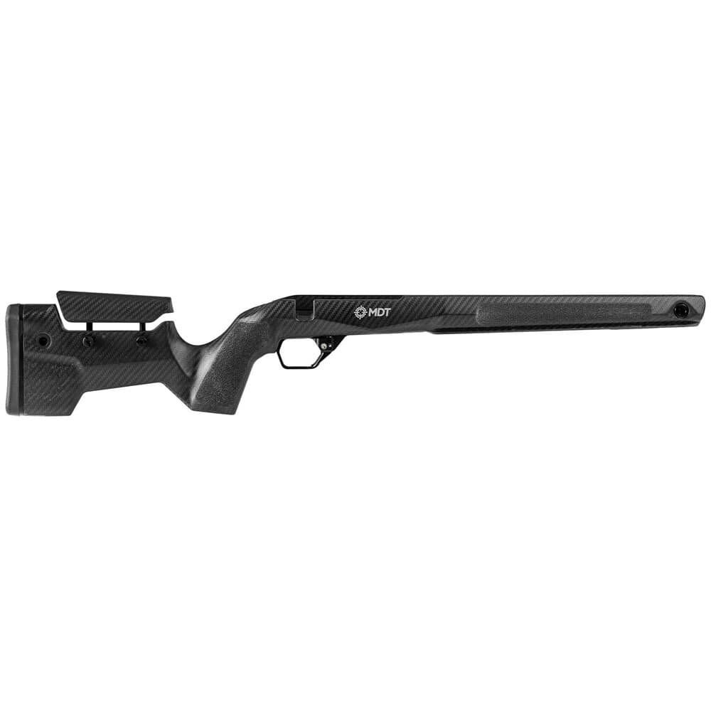 MDT CRBN Remington 700 SA RH Fixed Clearcoat Carbon Fiber Chassis w/ARCA Rail &amp; Hunting Bottom Metal 114481-CCF
