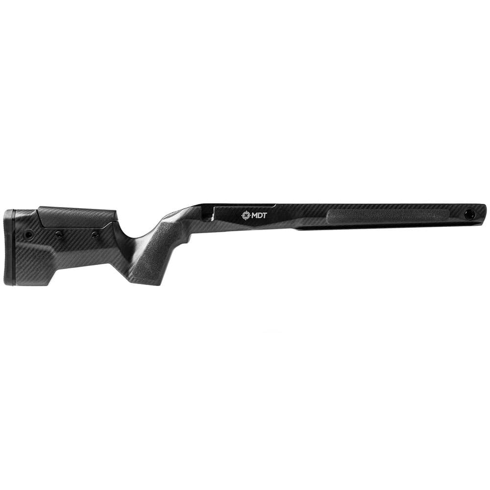 MDT CRBN Remington 700 SA RH Fixed Clearcoat Carbon Fiber Chassis w/ARCA Rail &amp; No Bottom Metal 109559-CCF