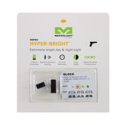 Meprolight Hyper-Bright Co-Witness Glock Std Frame 9/357SIG/40/45GAP Orange Ring/Green Fixed Pistol Sight Set 040224318031