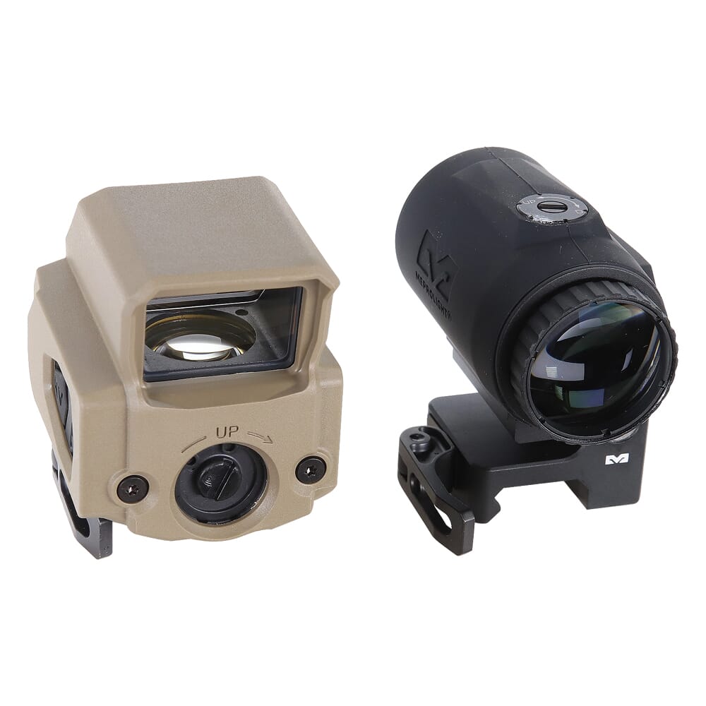Mepro Tru-Vision Reflex Sight + MMX3 Magnifier FDE 1.93” Combo 65028016