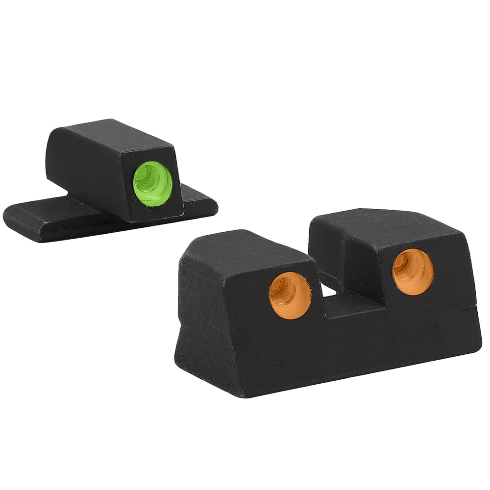 Meprolight Tru-Dot Sig Sauer 9mm/.357SIG P-Frame (Except P365XL) Fixed Orange Rear/Green Front Tritium Illum Pistol Sight Set 0101103301