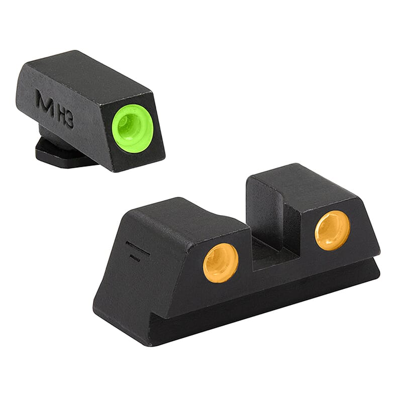 Meprolight Tru-Dot Glock 42, 43, 43X 48 Green/Orange Fixed Pistol Sight Set 102203301