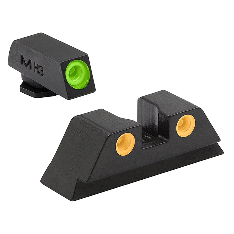 Meprolight Tru-Dot Glock 10mm/45ACP Green/Orange Fixed Pistol Sight Set 102223301