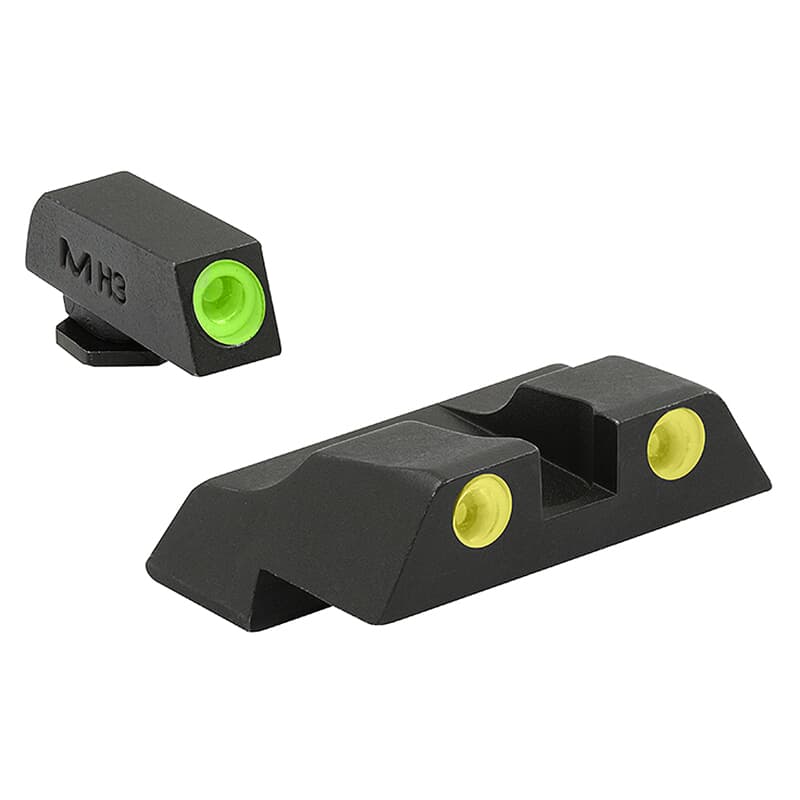 Meprolight Tru-Dot Glock 26, 27 Green/Yellow Fixed Pistol Sight Set 102263201
