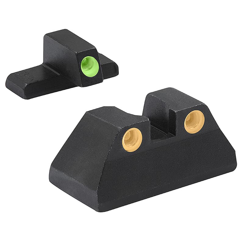 Meprolight Tru-Dot H&amp;K 9mm/.40SW/.45ACP USP FS Fixed Orange Rear/Front Tritium Illum Pistol Sight Set 0115163301