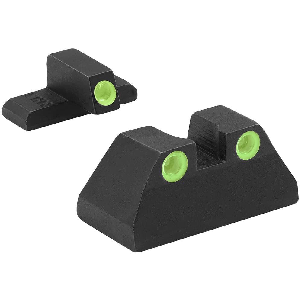 Meprolight Tru-Dot H&K 9mm/.40SW/.45ACP USP C Fixed Green Rear/Front Tritium Illum Pistol Sight Set 0115173101