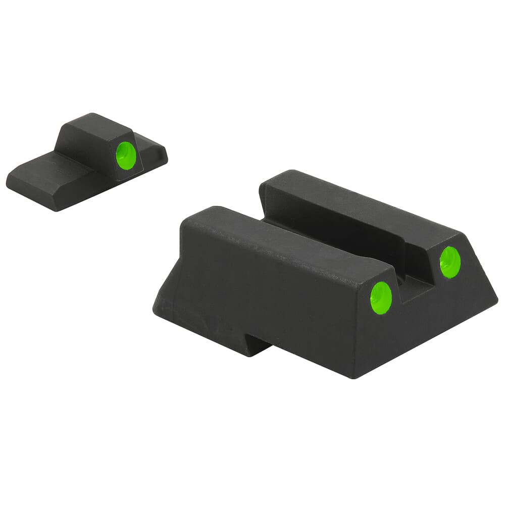 Meprolight Tru-Dot H&amp;K 45/45C/P30/VP9/SFP9 (Not VP2020) Fixed Green Rear/Front Tritium Illum Pistol Sight Set 0115453101
