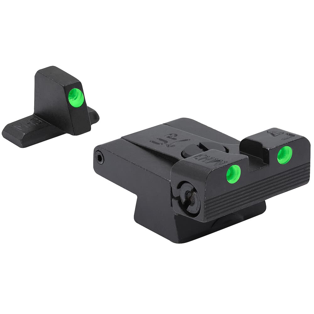 Meprolight Tru-Dot H&amp;K USP FS/Tactical/Expert Adj Green Rear/Front Tritium Illum Pistol Sight Set 0215163101