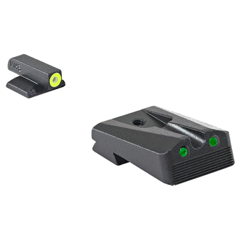 Meprolight Hyper-Bright Kimber 1911 Wedge Fixed Yellow Ring/Green Dot Tritium Illum Pistol Sight Set 0412213121